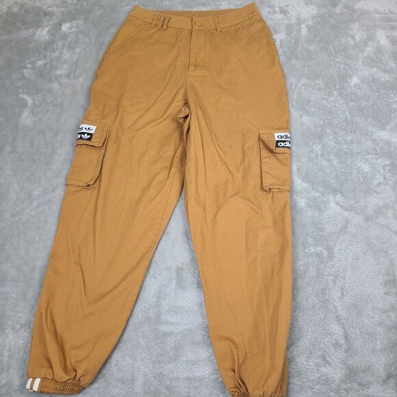 Adidas Womens RM300 Button Fly Pants Size 8 Twill Mesa High Rise‎ with Pockets - Picture 1 of 7